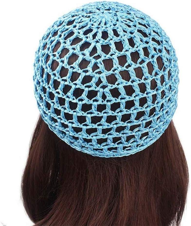 Handmade Women's Mesh Crochet Hair Net in Black Sleep Cap Head