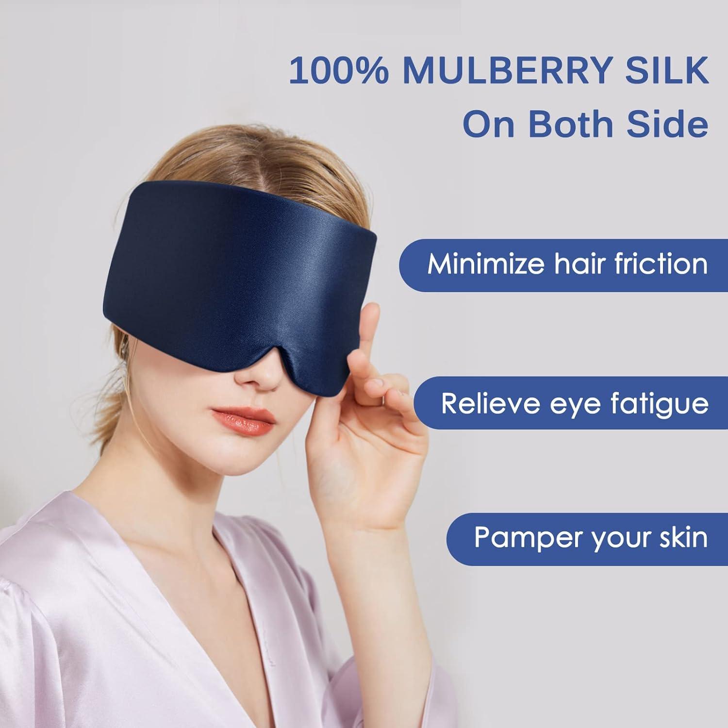 OLESILK Sleep Mask 100% Natural Mulberry Silk Eye Mask for Women