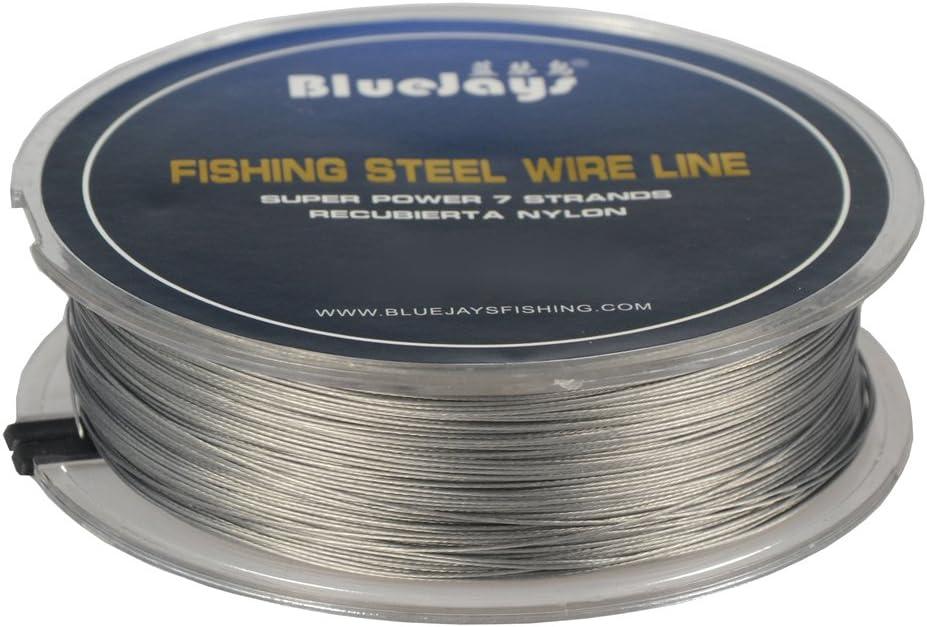 VHOB 0.45mm 100 Metres 20 Pound Fishing Stee Wire Nylon Coated 1x7