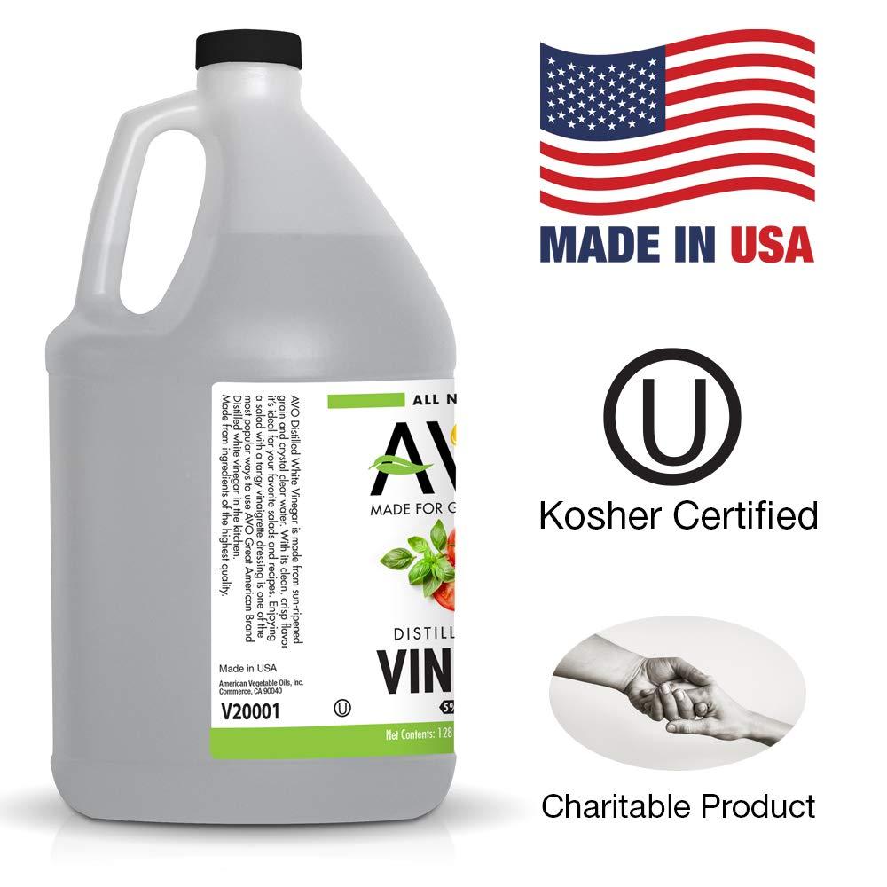 AVO 1 Gallon (128 oz) Pure Natural Distilled White Vinegar 5 Acidity