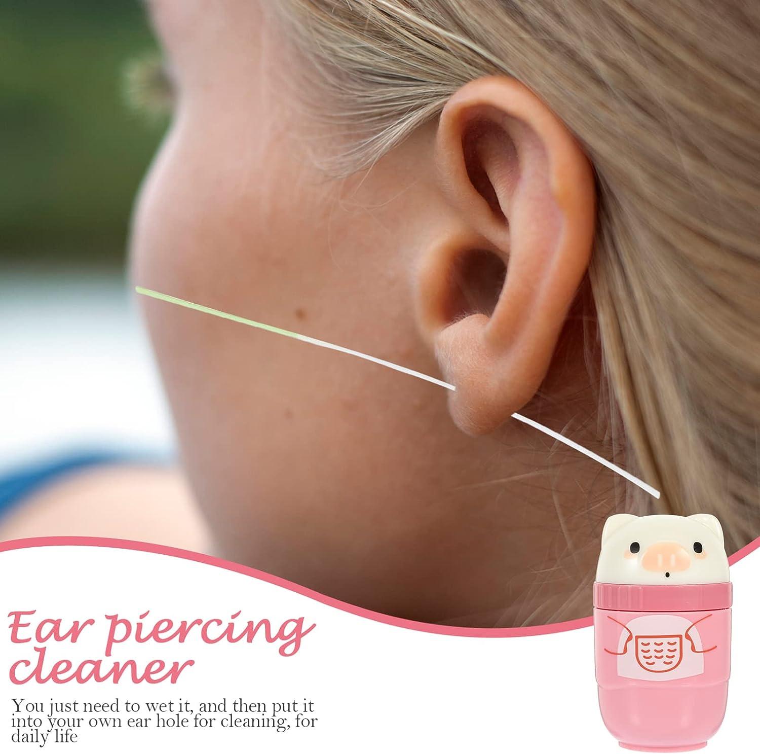 DOITOOL 240Pcs Earring Hole Cleaner Ear Disposable Piercing Cleaning Line Ear  Piercing Cleaning Tool Ear Line Cleaner Ear Piercing Cleaner Pink