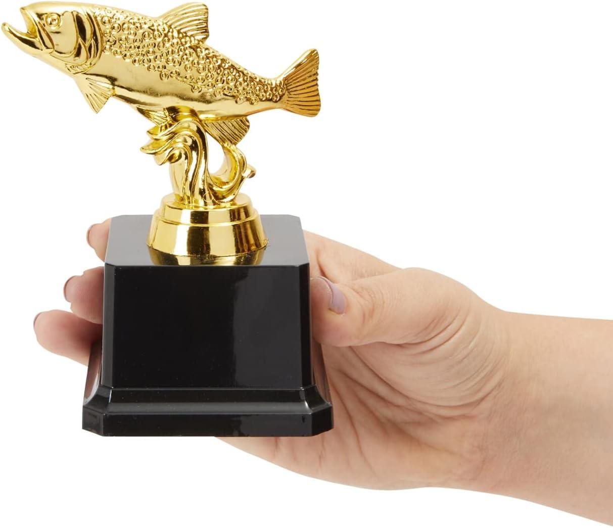 Juvale Small Fishing Trophy Award for Ceremonies, Tournaments,  Competitions, and Fish Derbies, Golden Fish Trophy for Both Kids and  Adults, Funny and Unique Gift (3x5 in)