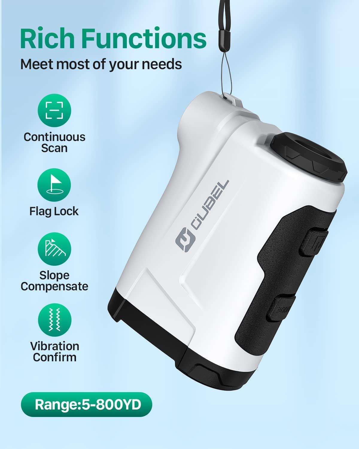 OUBEL Laser Golf Rangefinder(1200/800 Yards), Golf Slope Mode + Flag Pole Locking, Fast Focus