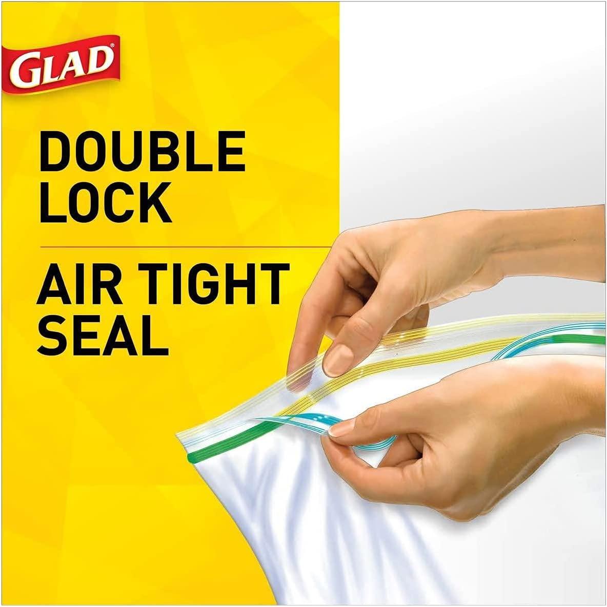 Glad Zipper Seal 1-Gallon Storage Bags, 10-Ct. Packs