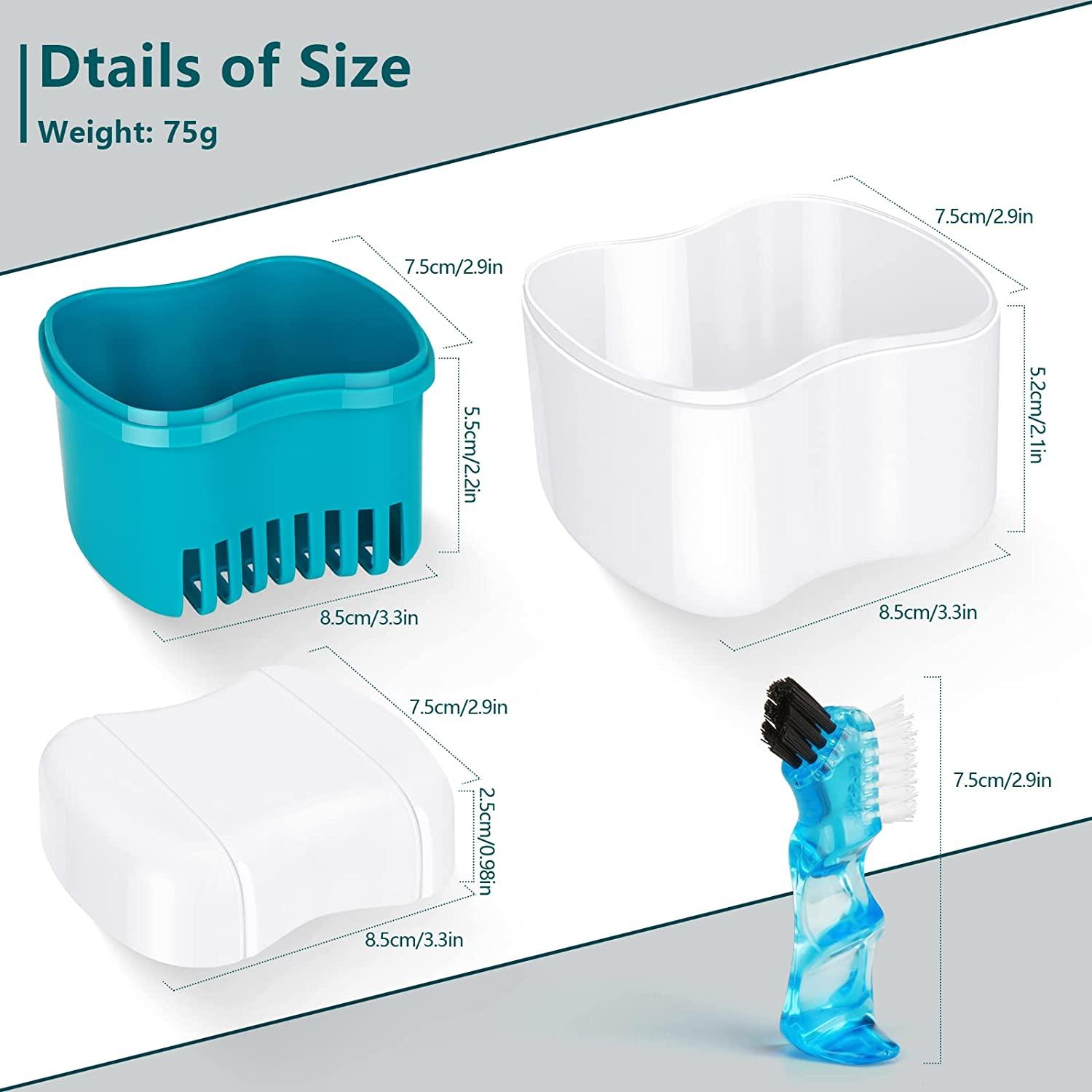 Scotte Denture Case,Dentures Box,Denture Brush Retainer Case,Denture