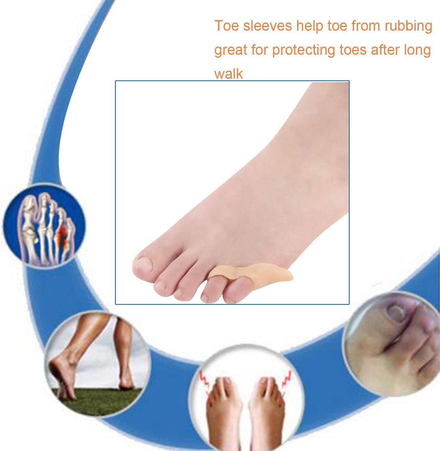 10 PCS Pinky Toe Corrector Silicone Double Loop Toe