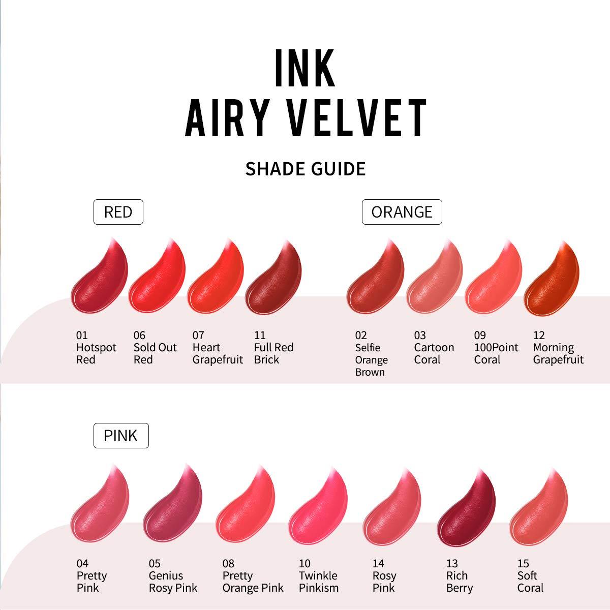 Peripera Ink Airy Velvet Lip Tint 04 Pretty Pink 0.14 oz Best