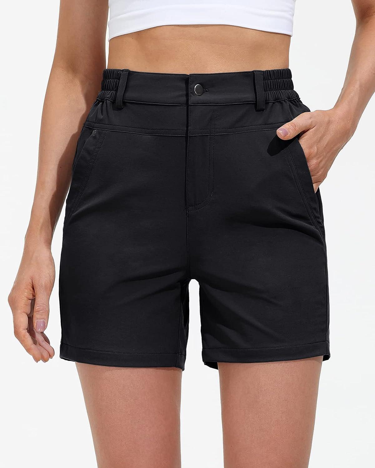 Capol Women's High Waisted Golf and Hiking Shorts Quick Dry