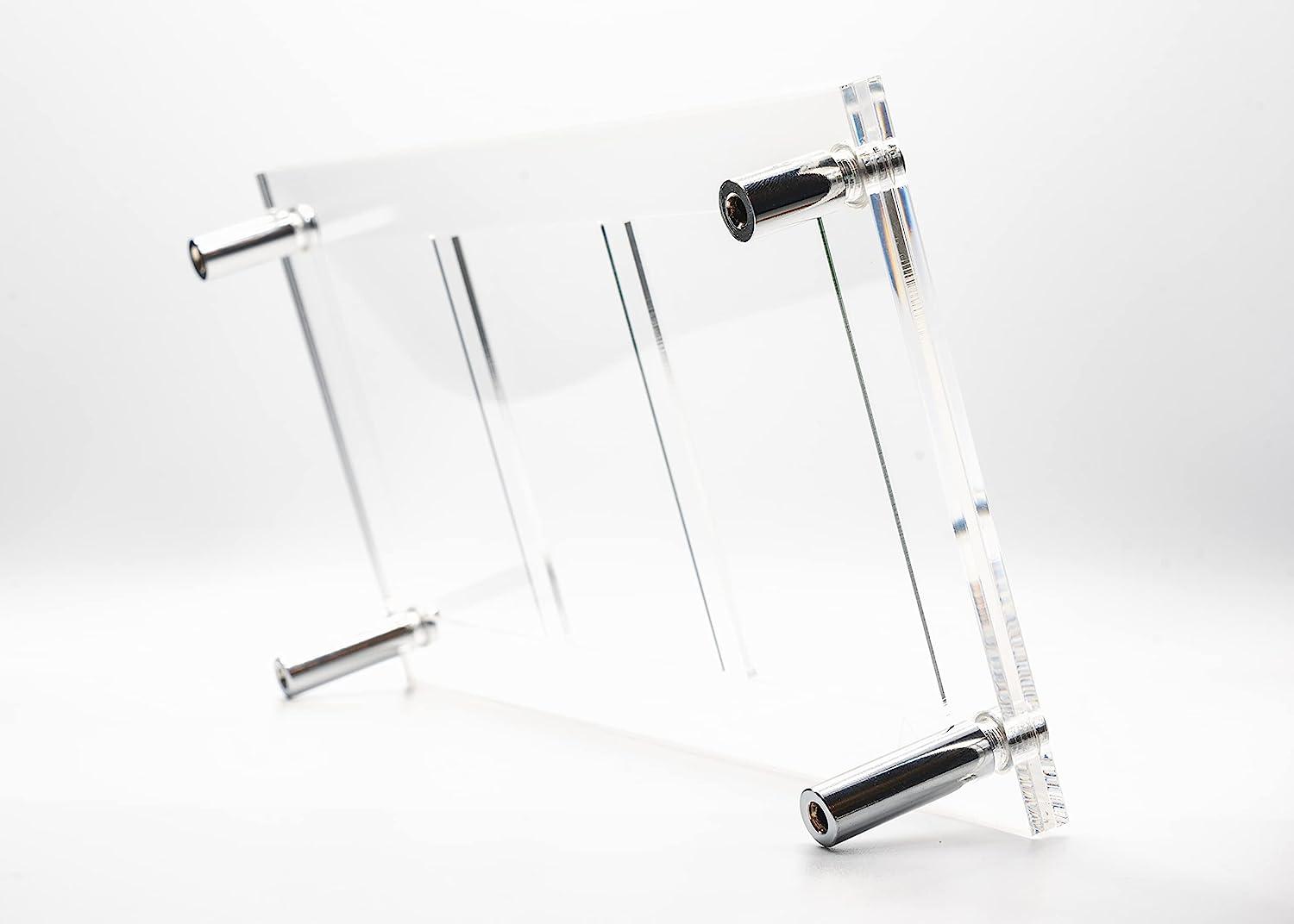 Trading Card Frame Holder Stand Display - 3 Card Slots Clear