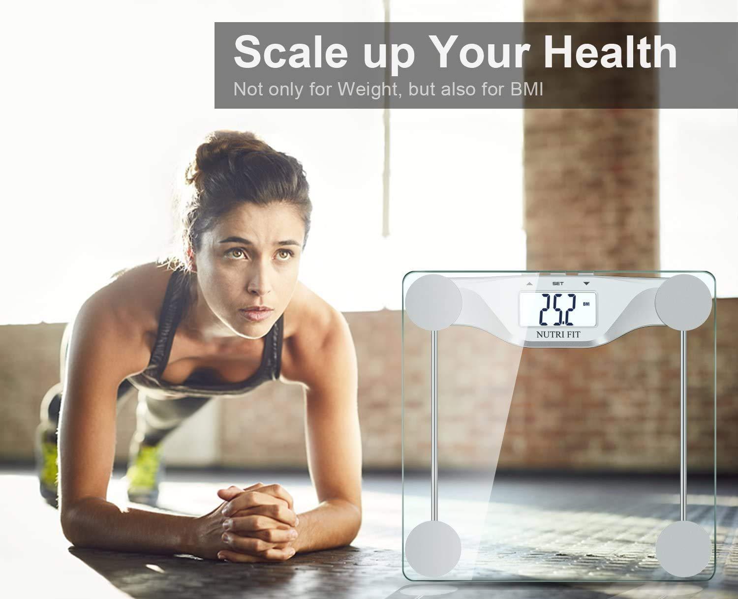 NUTRI FIT Digital Body Weight Bathroom Scale BMI, Accurate Weight