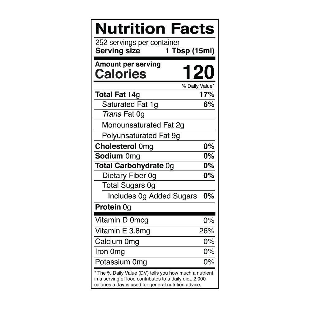 Kevala Grapeseed Oil, 1 Gallon, Premium Natural, Expeller Pressed