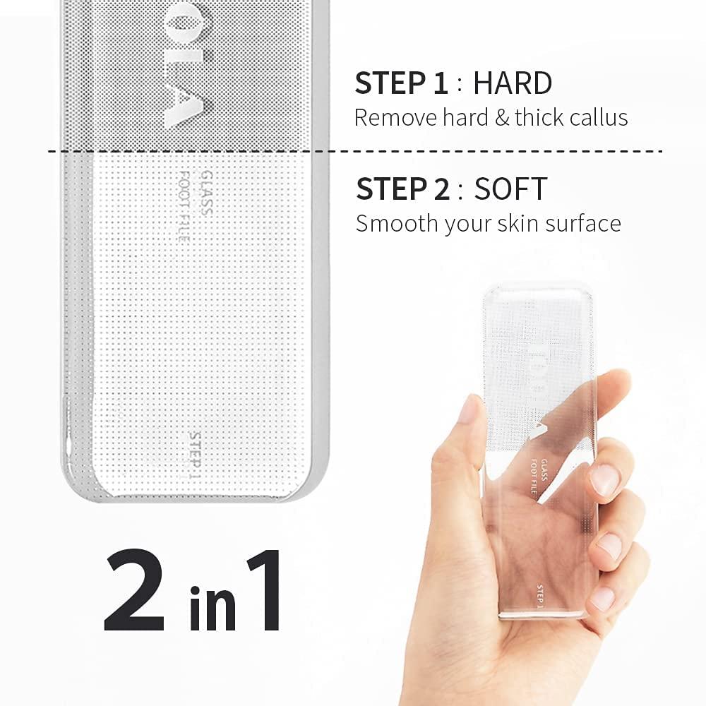 Hypoallergenic Glass Foot Rasp File and Callus Remover with Glass