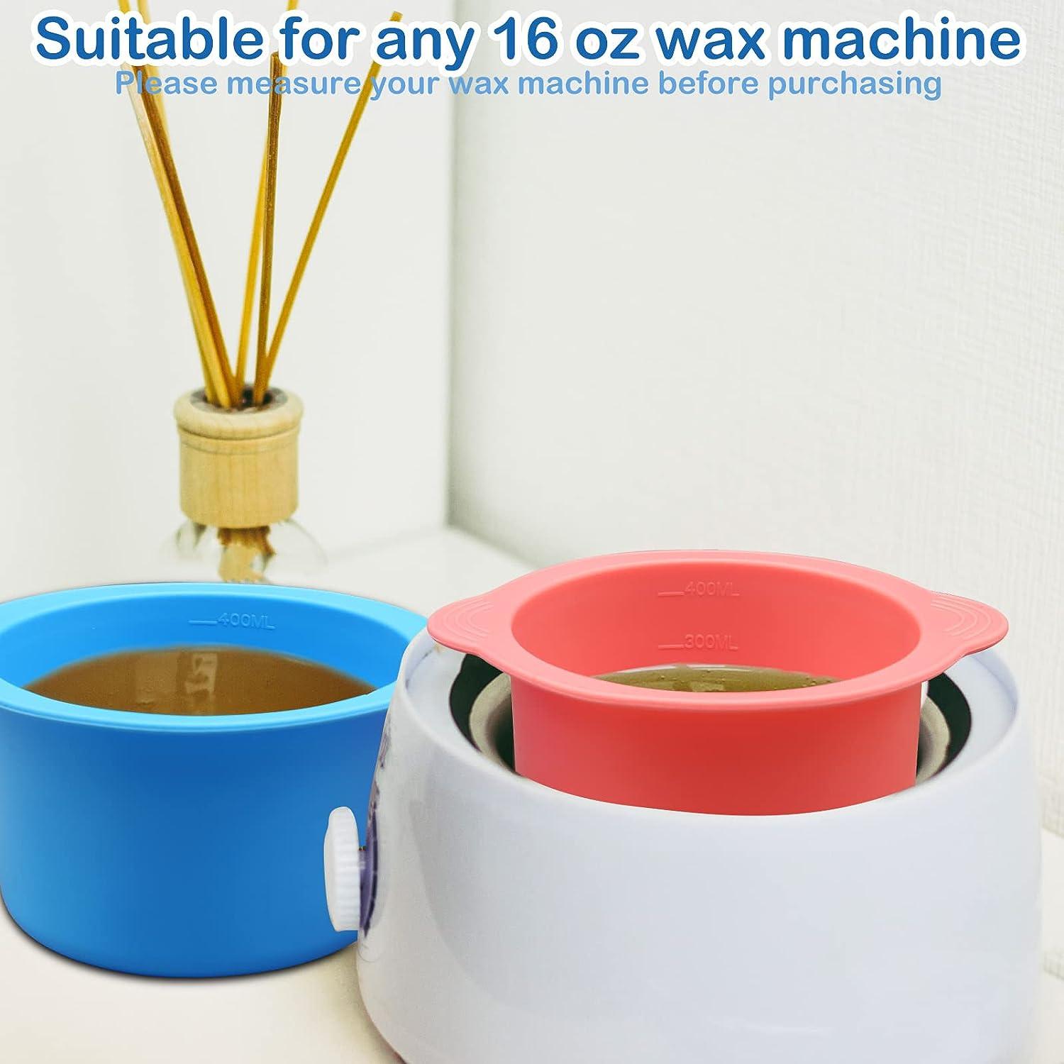 2 Pcs Silicone Wax Warmer Liner, Silicone Wax Bowl for Wax Warmer, Reuse  Wax Melt Warmer Wax Pot Replacement, Non-Stick Wax Melt Liner with 2 Pcs  Wax Spatula Sticks for Hair Removal (