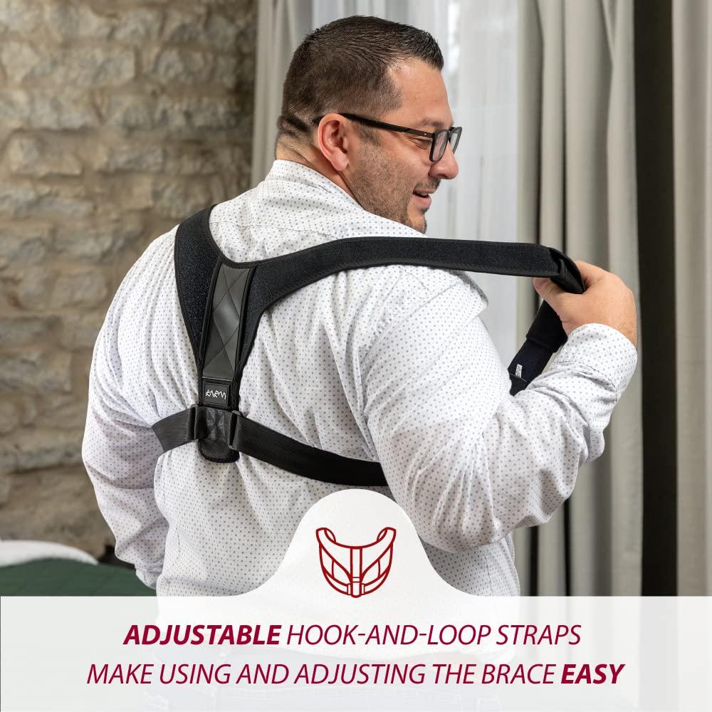 Plus Size Adjustable Back Corrector, Padded Clavicle Posture