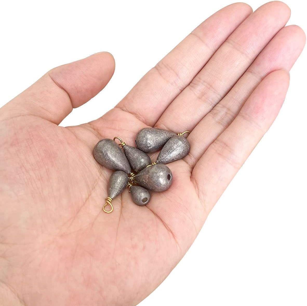 Iron Fishing Weights Sinkers, 20pcs Bass Casting Sinker