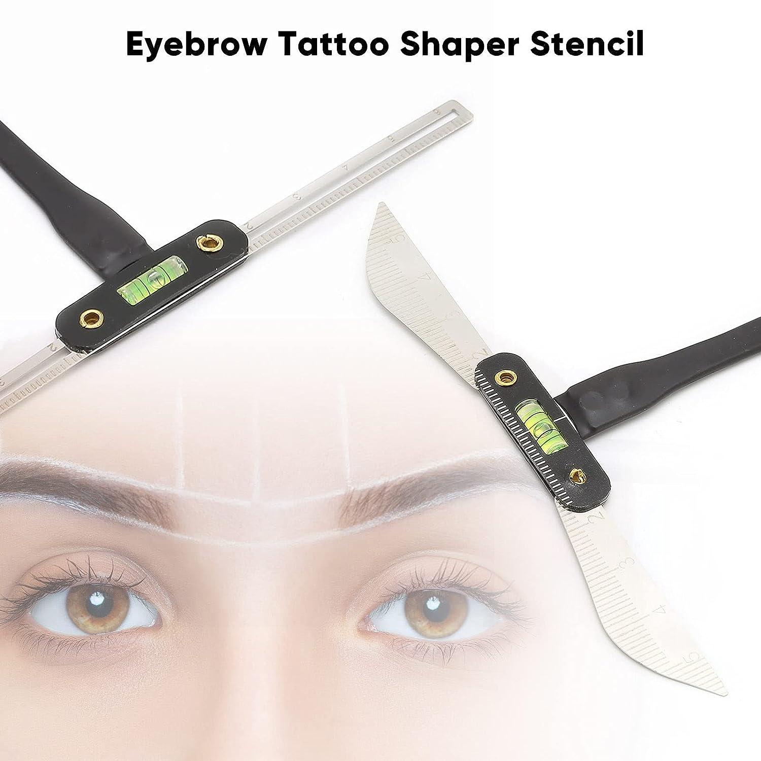 Stainless Steel Eyebrow Tattoo Shaper Stencil Semi Permanent Eyebrow