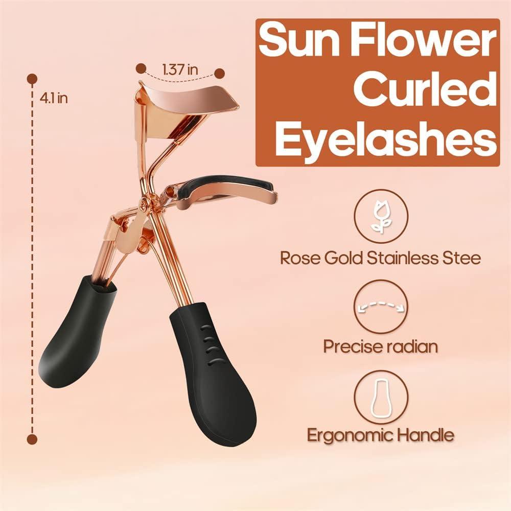 Eyelash Curler lash Curler with 10Refill Pads & Spring Loaded for No Pinching or Pulling No