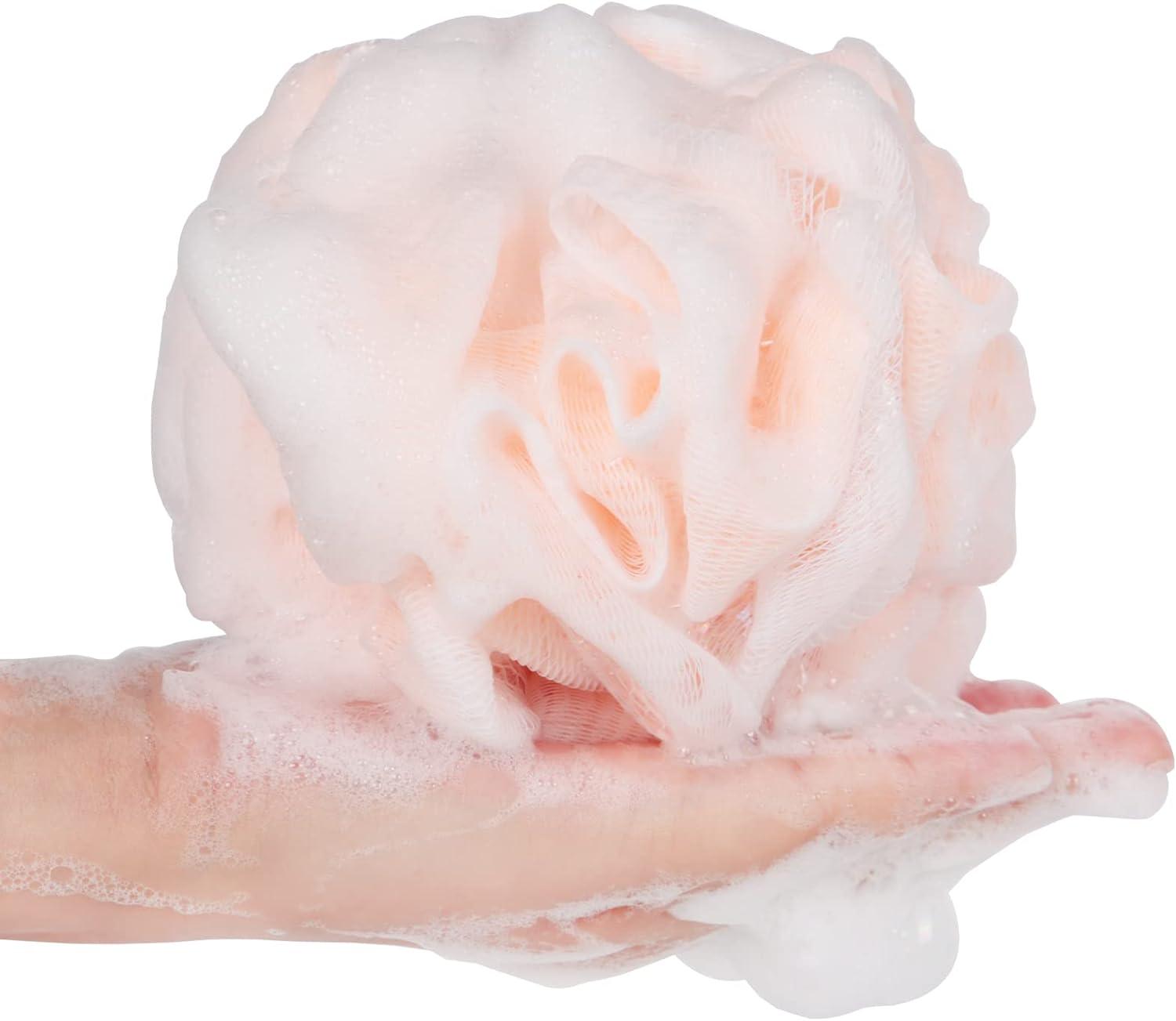 BCKENEY Bath Loofah Sponge Soft Mesh Shower Puff Body Wash