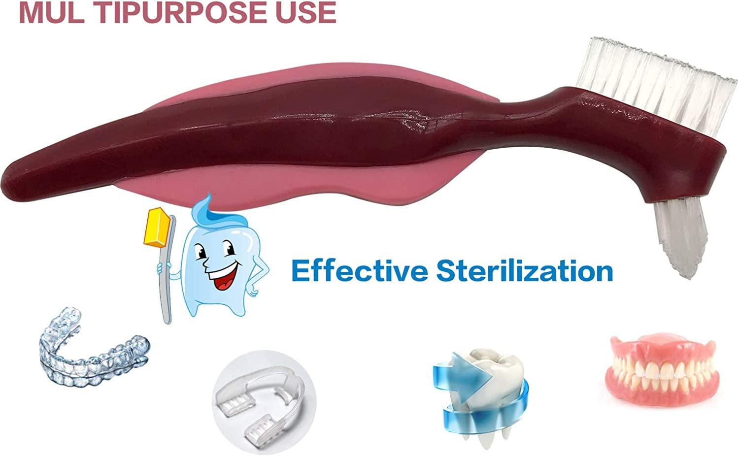 Premium Hard Denture Brush Toothbrush, Cleaning Brush, MultiLayered