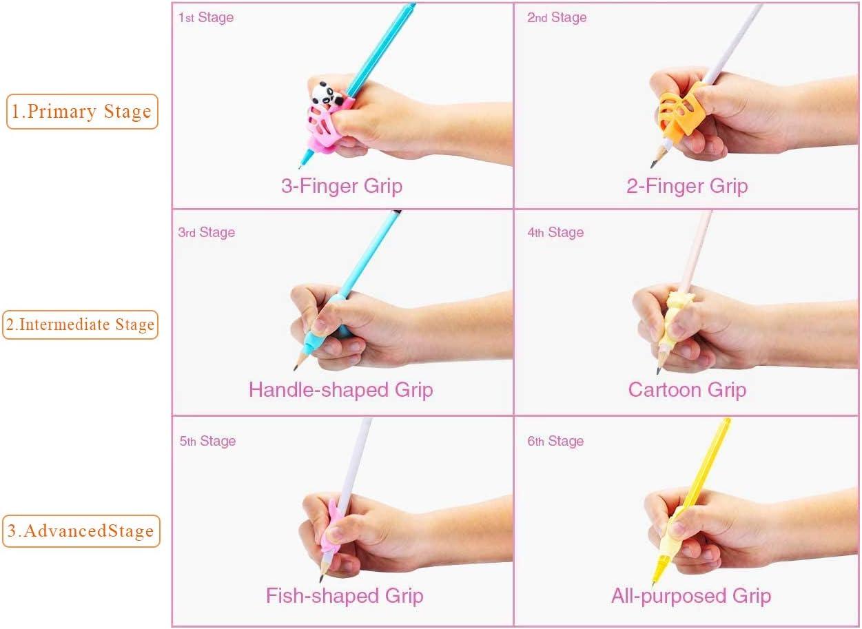 Baij Writing Aid for Children 13-Piece Silicone Pencil Grips Set