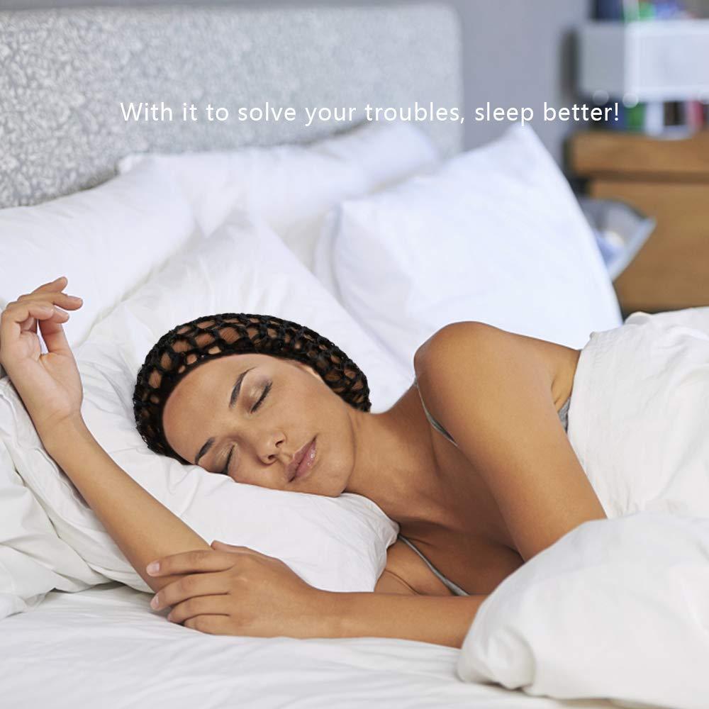 QMSILR 3 Pcs Mesh Crochet Hair Net for Women Head Scarf Cap Hair