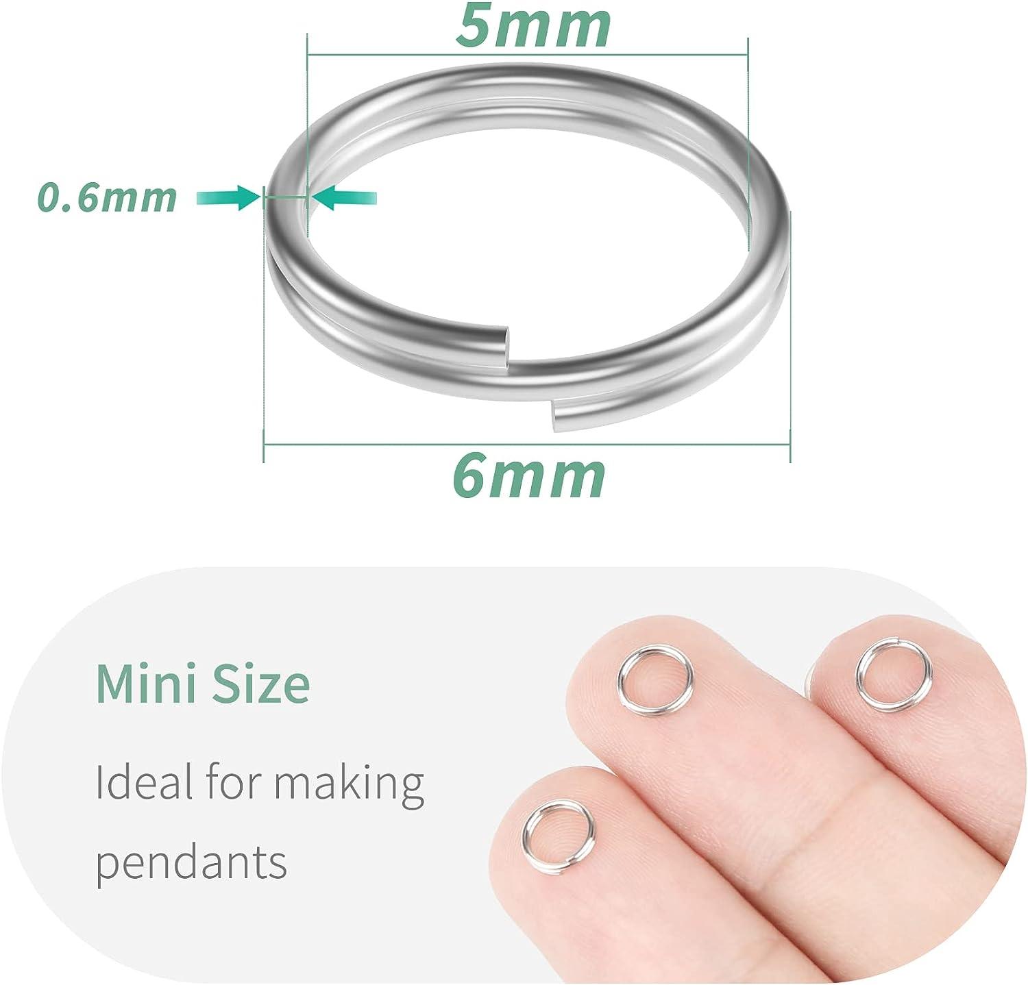 6 Mm Silver Jump Rings For Jewelry Making Open Single Loops Mini