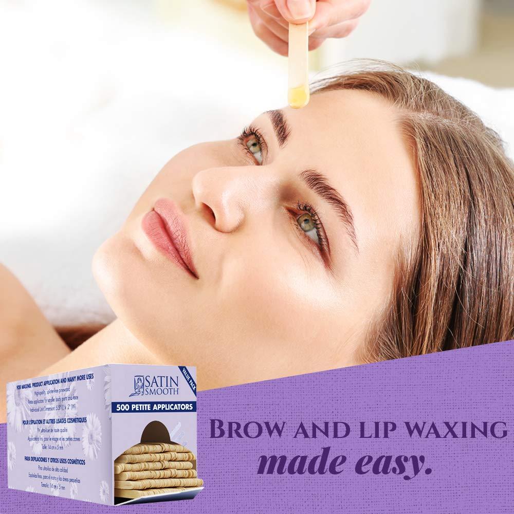 Satin Smooth Hair Waxing Petite Applicators For Eyebrow Contouring and