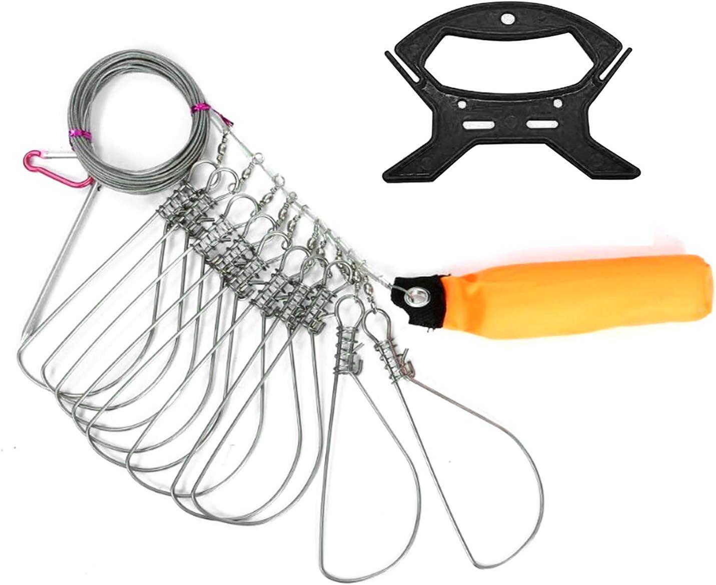 Hunter's Tail Fish Stringer, Wade Fishing Stringer Clip Heavy Duty