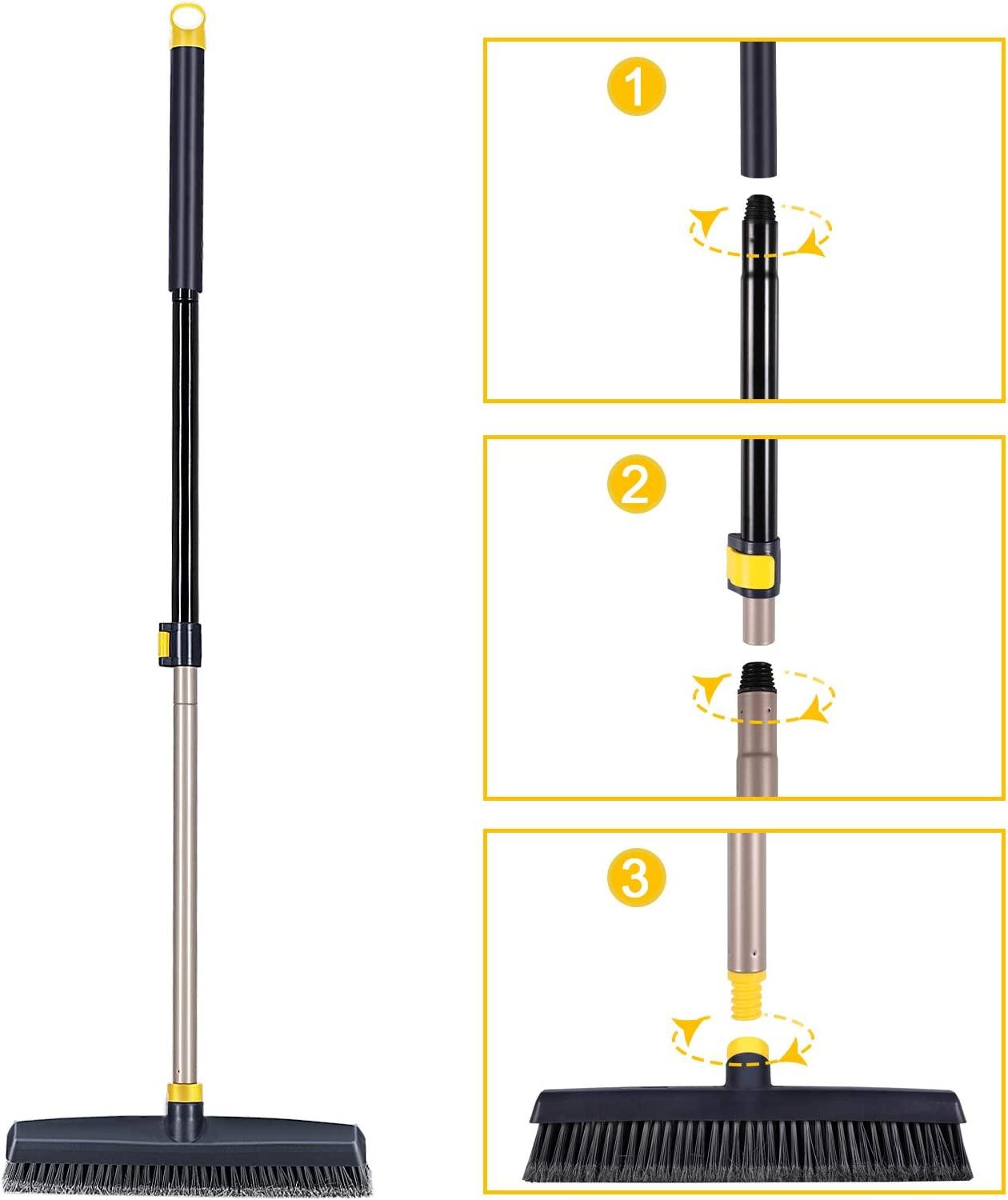 Yocada 18 Inch Push Broom Heavy-Duty Outdoor Commercial Broom Brush St –  YOCADA
