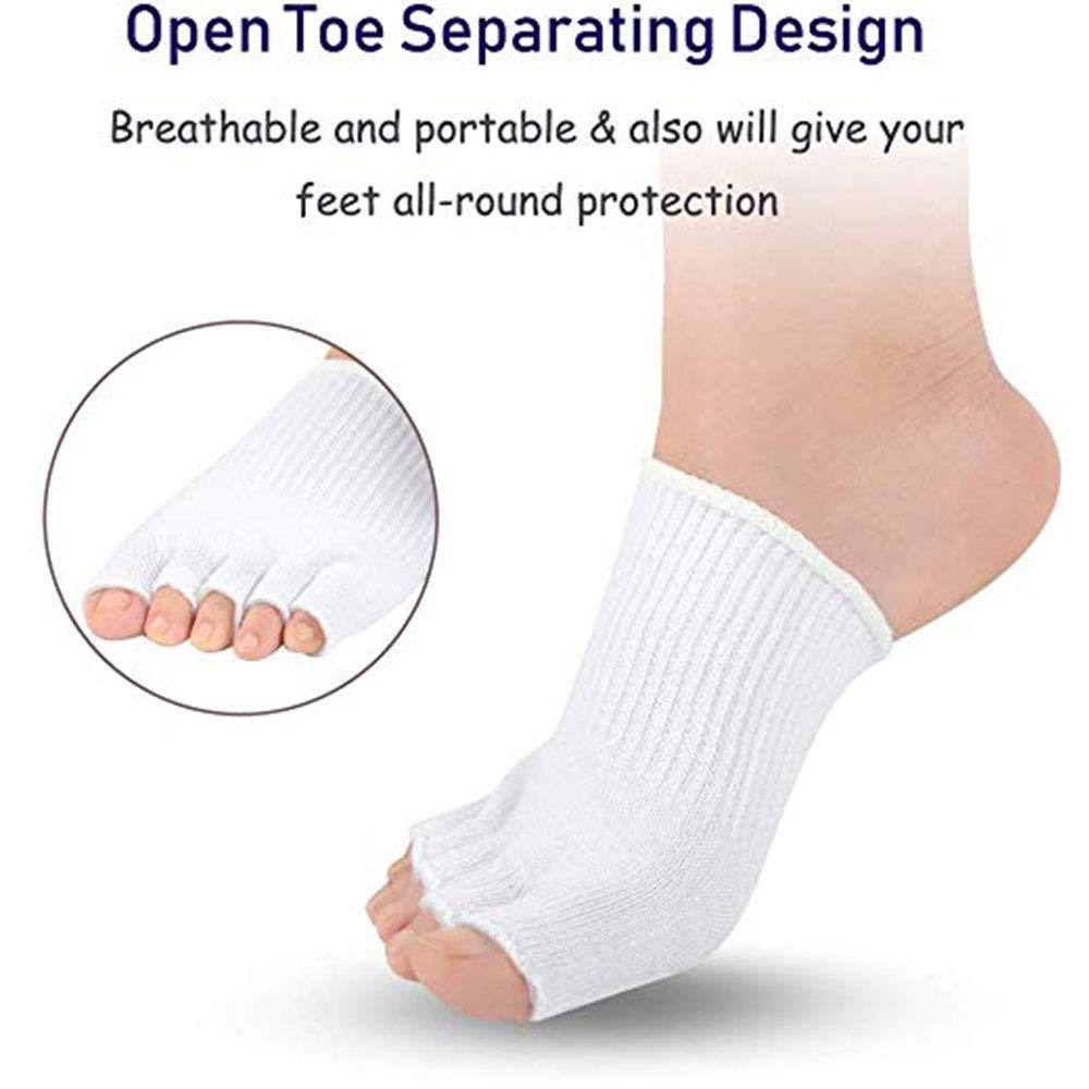 Pedimend Gel-Lined Compression Toe Separating Socks - Relieves Foot ...