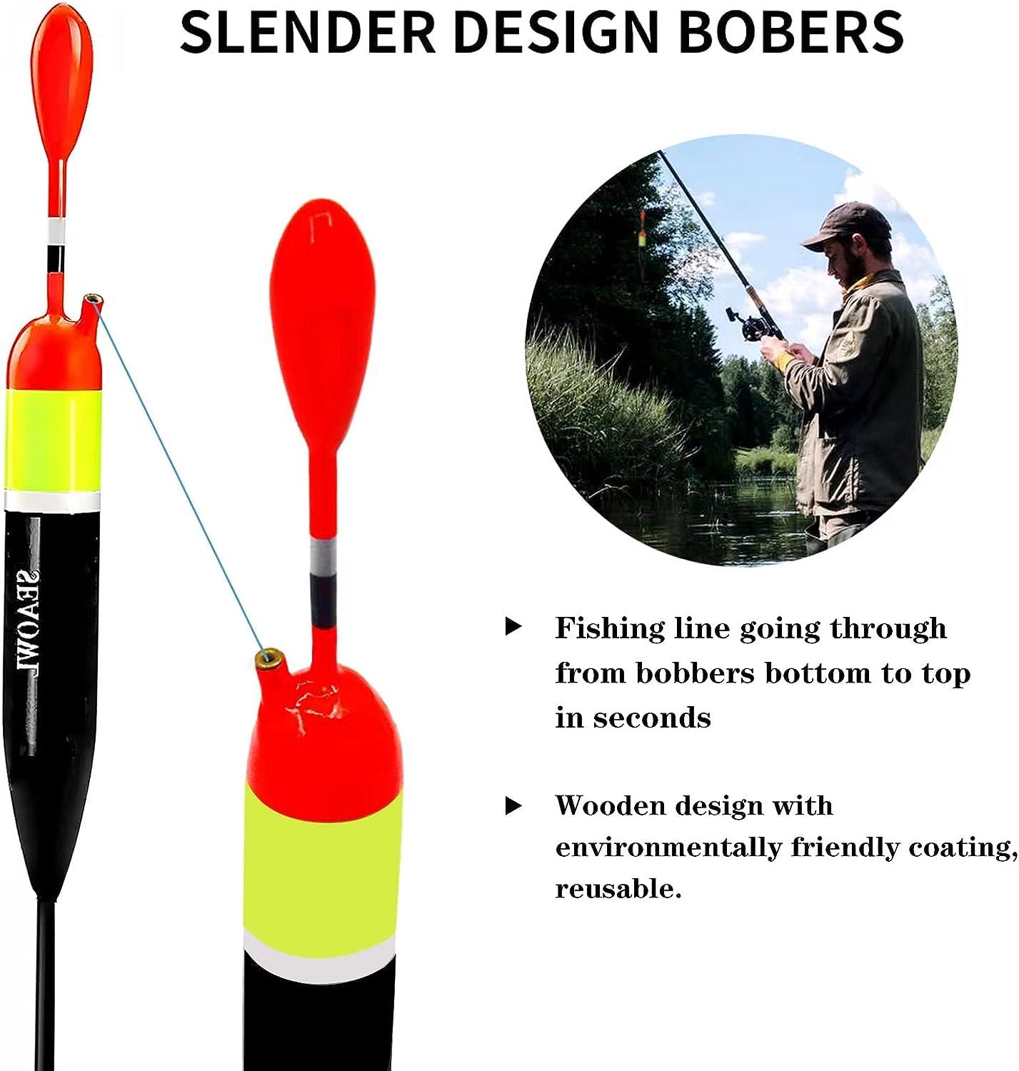 SEAOWL Fishing Slip Bobber Float Kit,Balsa Slip Corks and 60pcs Bobber