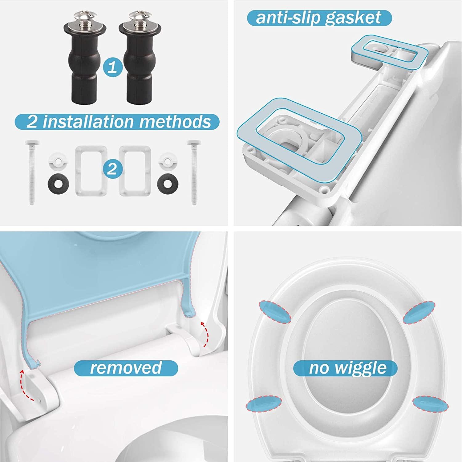 Round Toilet Seat With Toddler Seat Built In, Slow Close, Child