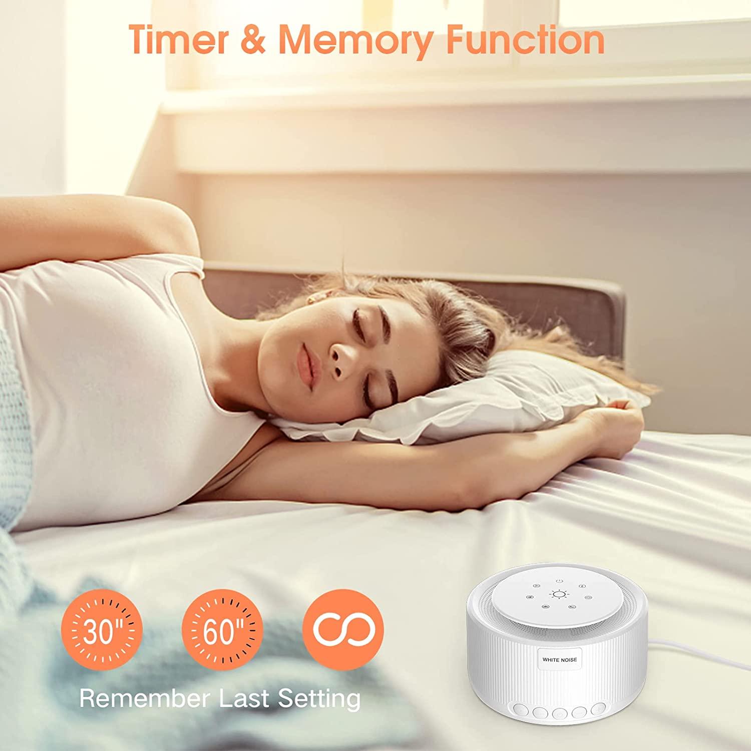 White Noise Machine UMZRUVH Sound Machine Baby with 30 Nonlooping