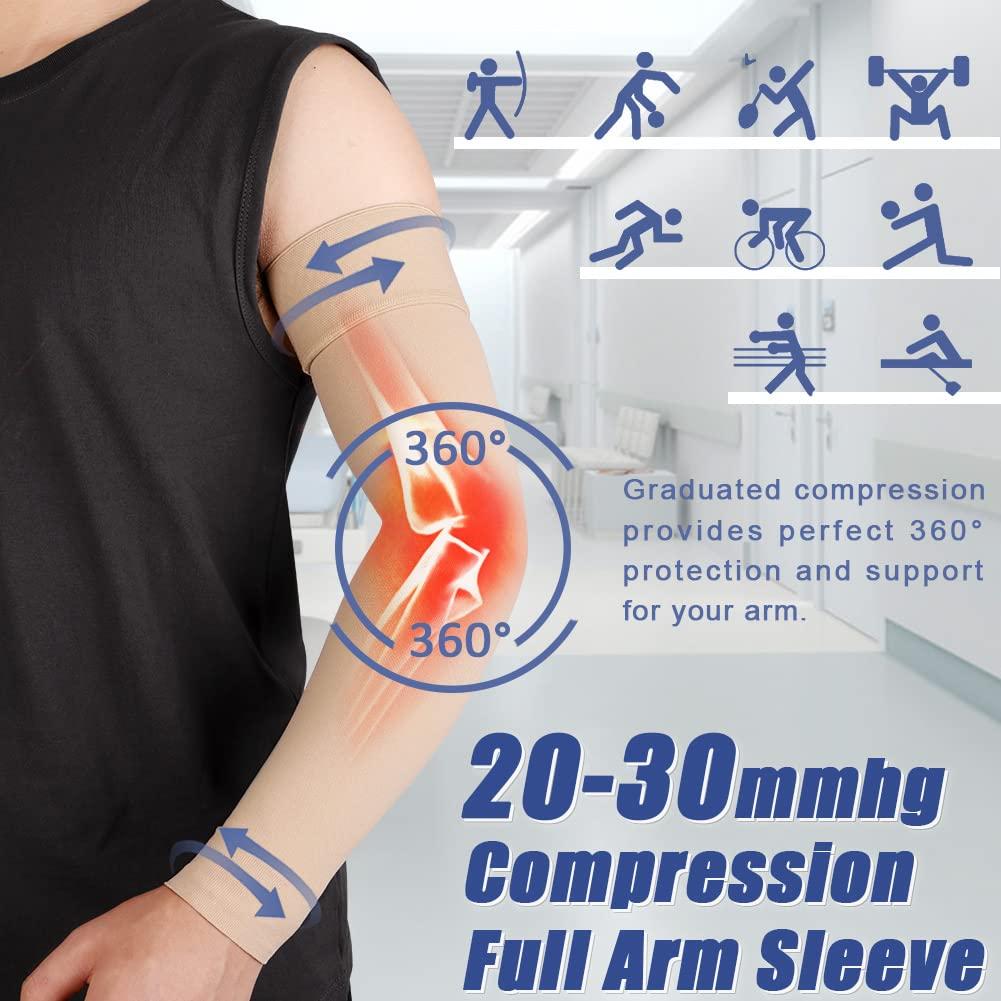 AMZAM Medical Compression Arm Sleeve for Women & Men, 15-20 mmHg