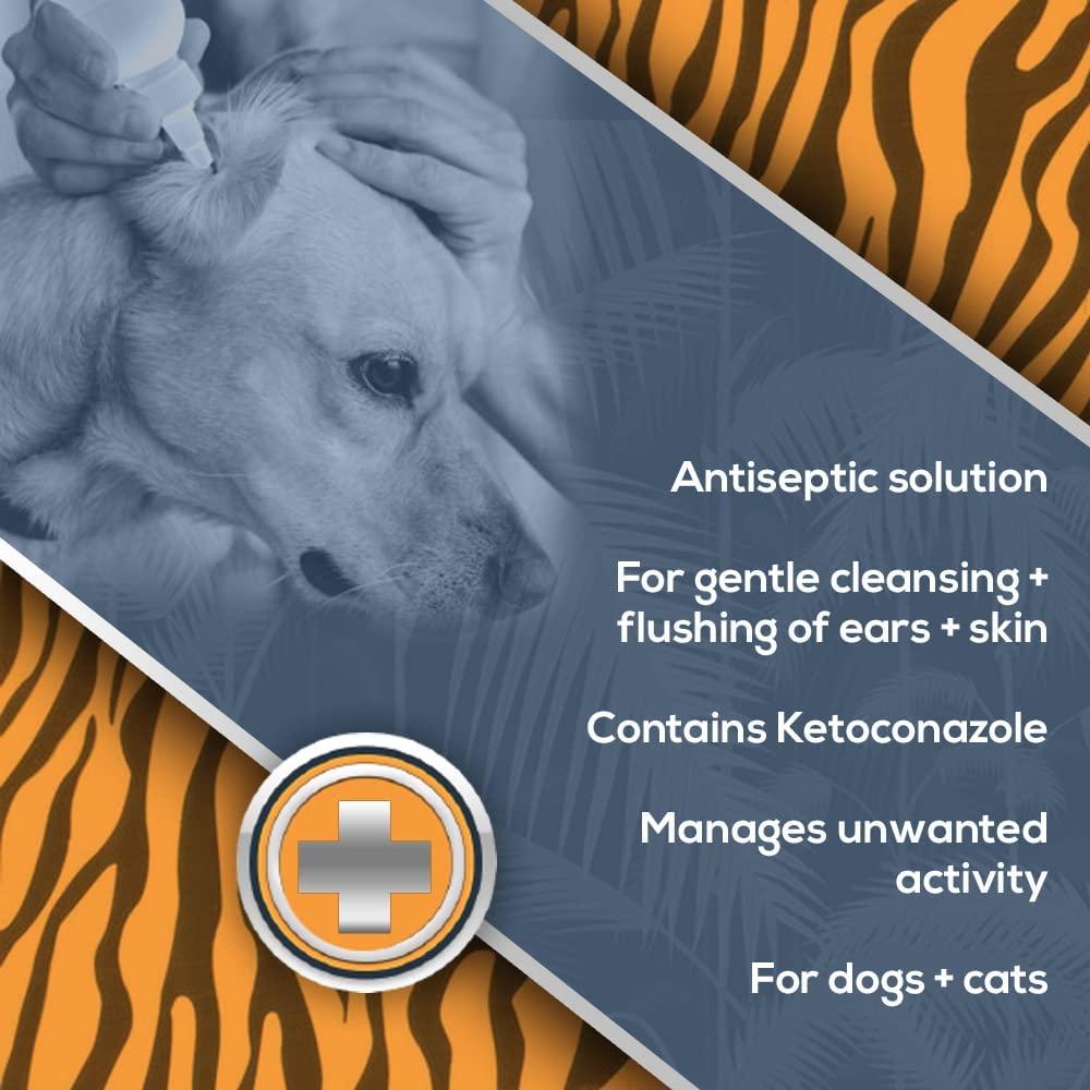 Jungle Pet Trizultra Keto Flush for Dogs Antiseptic Dog Ear Cleaner