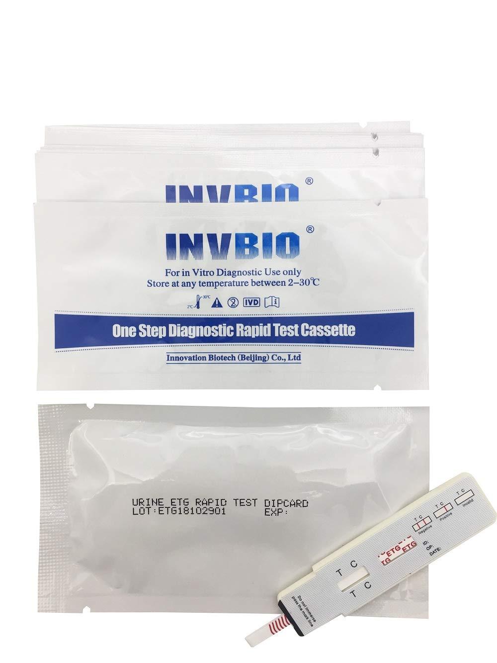12 PackINVBIO ETG Alcohol Urine Test Strips Single Panel Dip Card Kit