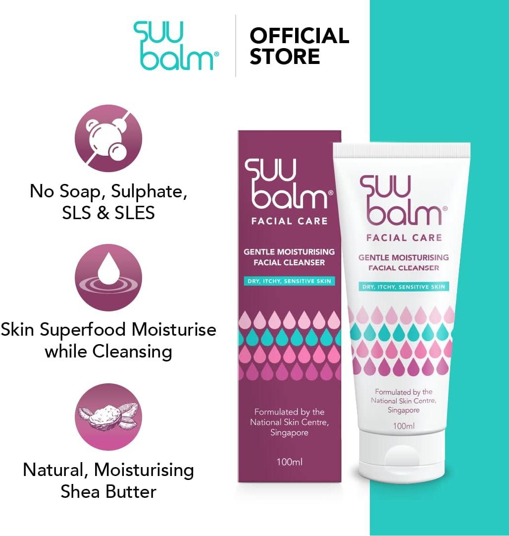 Suu Balm Gentle Moisturising Facial Cleanser Eczema Psoriasis Dry