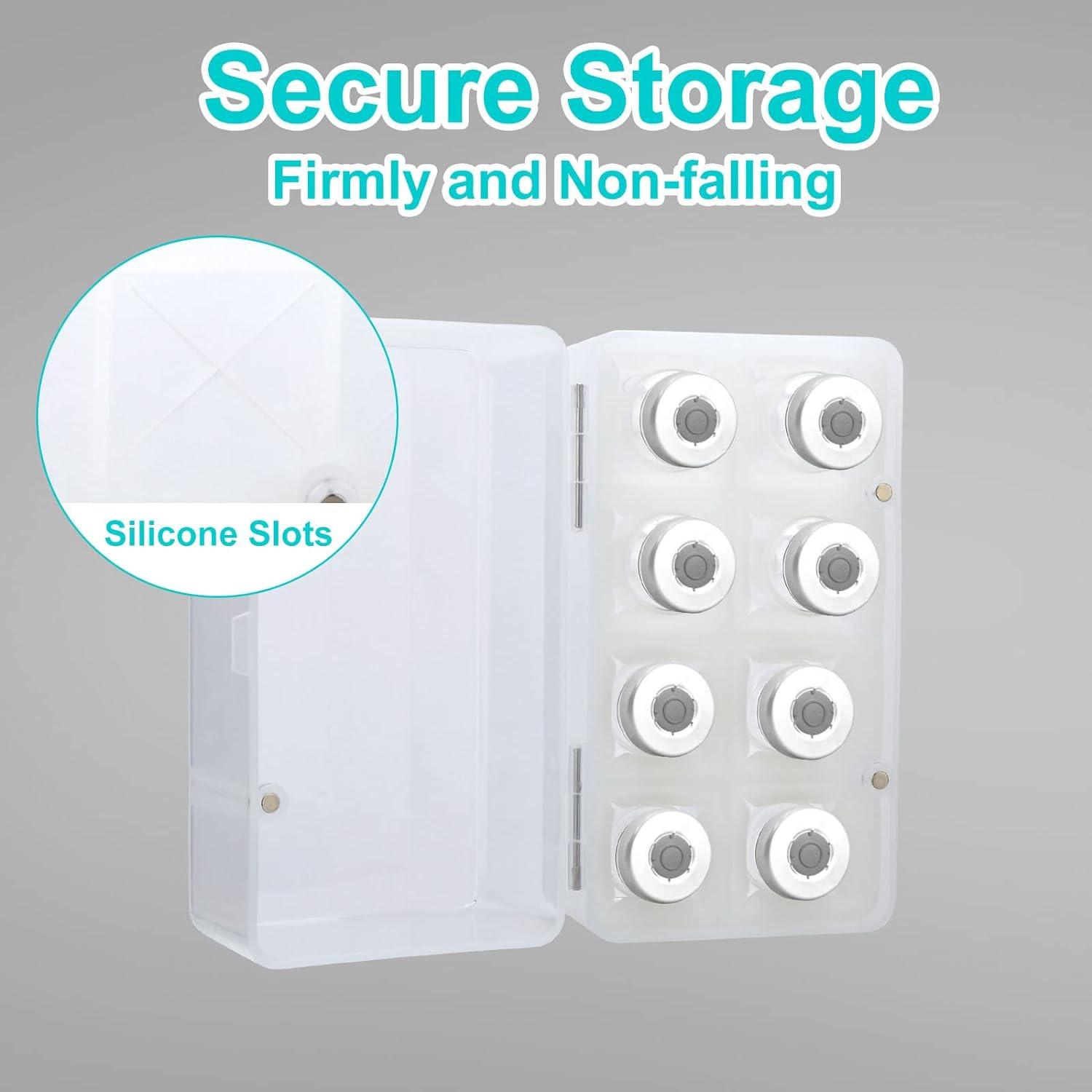 APDTEK Insulin Vial Storage Box Holder for Fridge 8 Slots Diabetic Insulin Vial Case Organizer