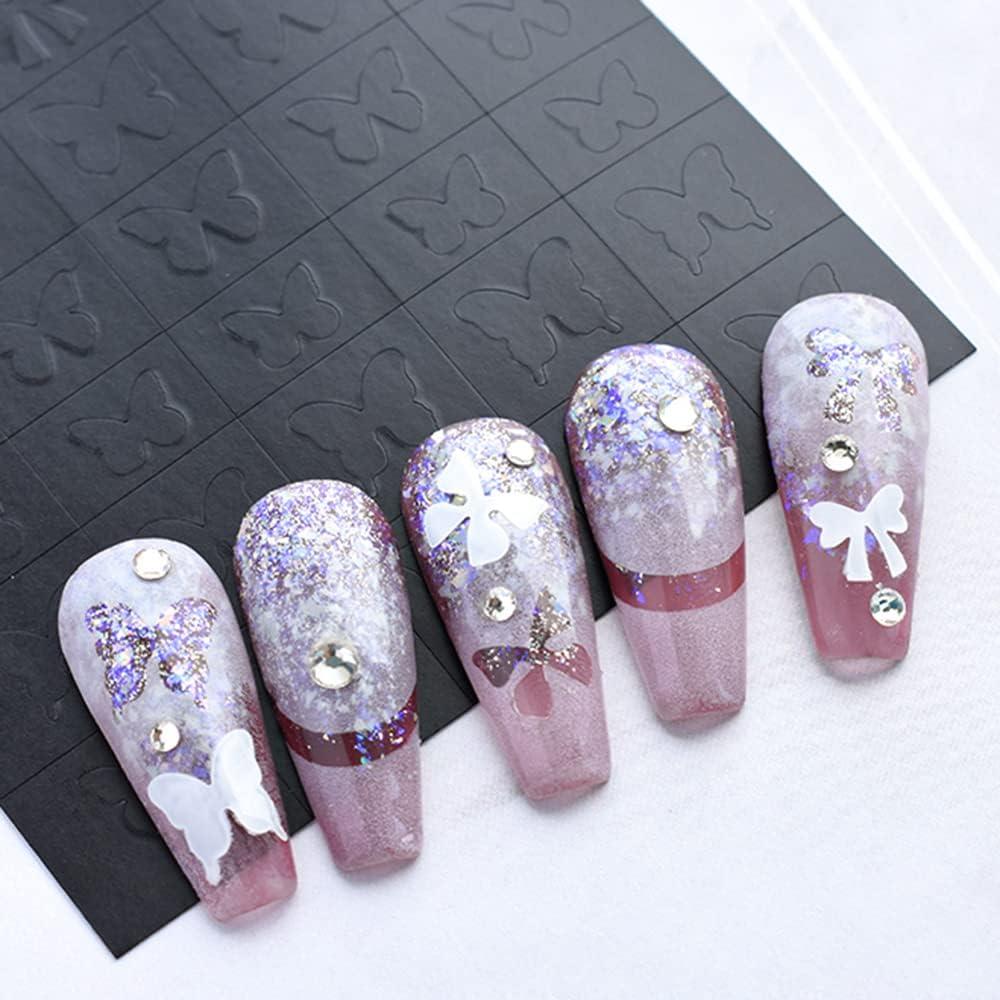  6 Sheets Heart Star Flowers Butterfly Flame Nail Art