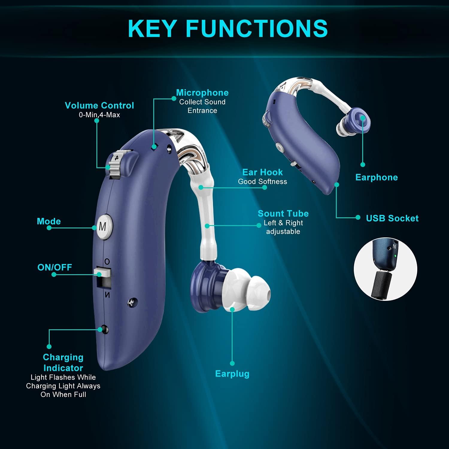 Hearing Aids, ONEBRIDGE Hearing Aids for Seniors Rechargeable Hearing