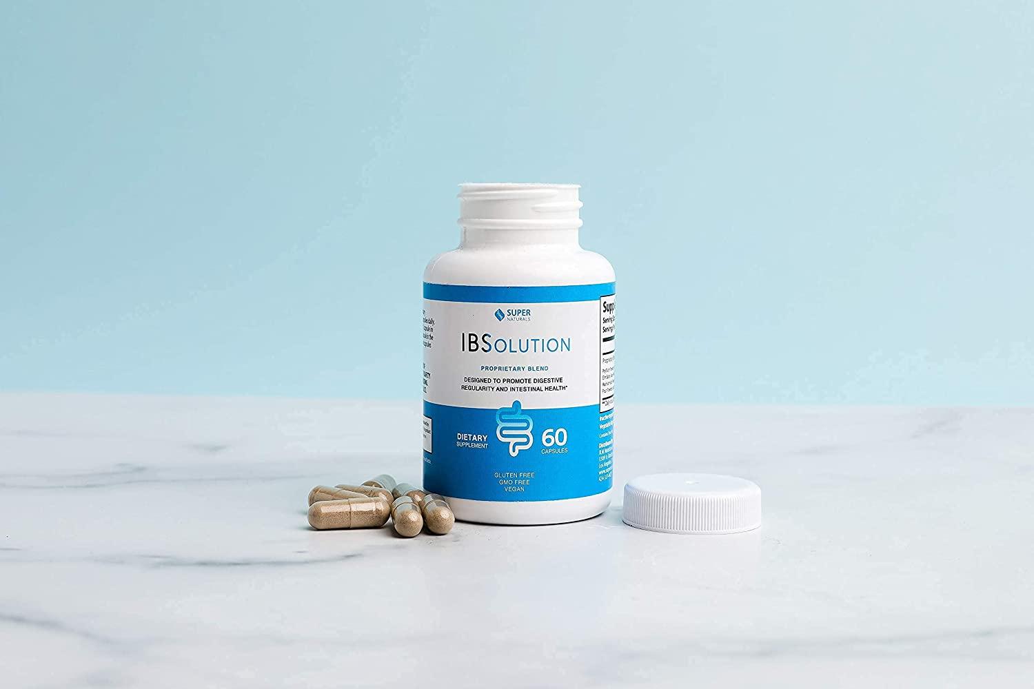 IBSolution Digestive Support Supplement Bowel Relief Capsules for Gas, Bloating, Diarrhea