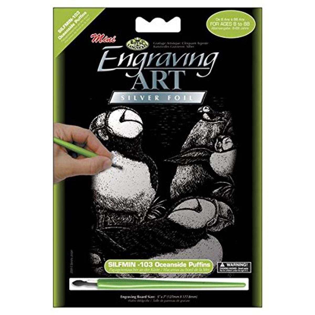 Royal Brush Mini Silver Foil Engraving Art Kit, 5 by 7Inch, Oceanside