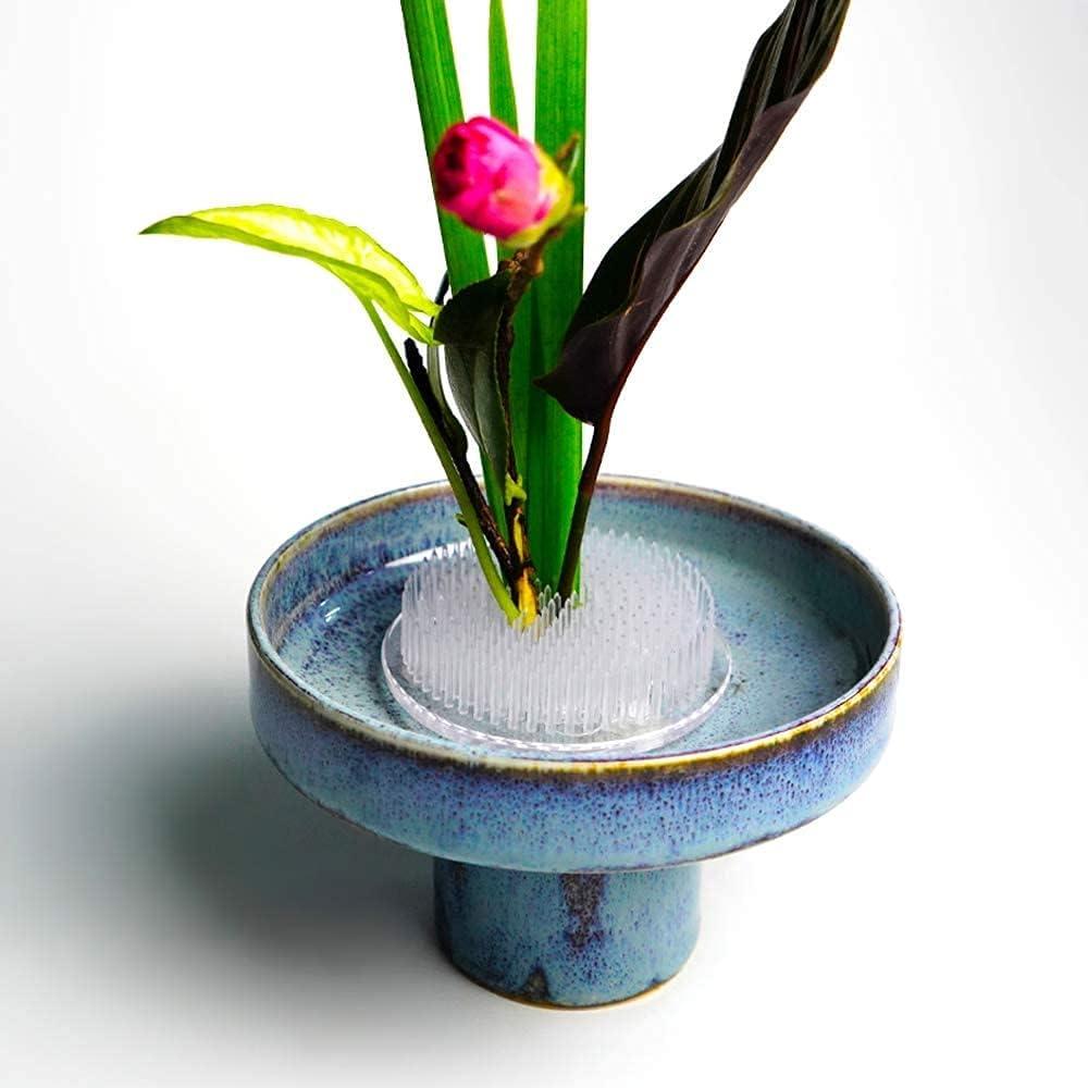 Set of 2 Clear Plastic Flower Frogs Arrangement Holders 2.76 Inch 70mm