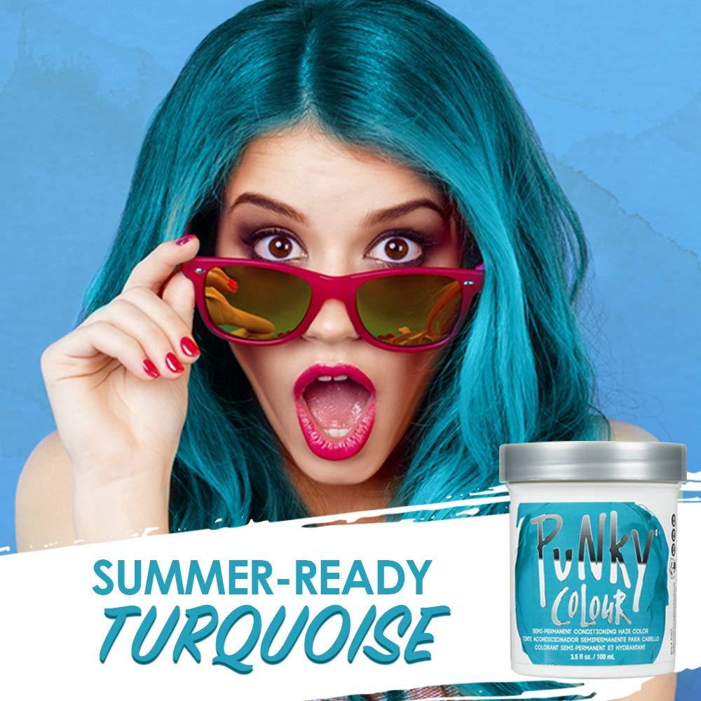 Punky Turquoise Semi Permanent Hair Color - Vegan, PPD & Paraben