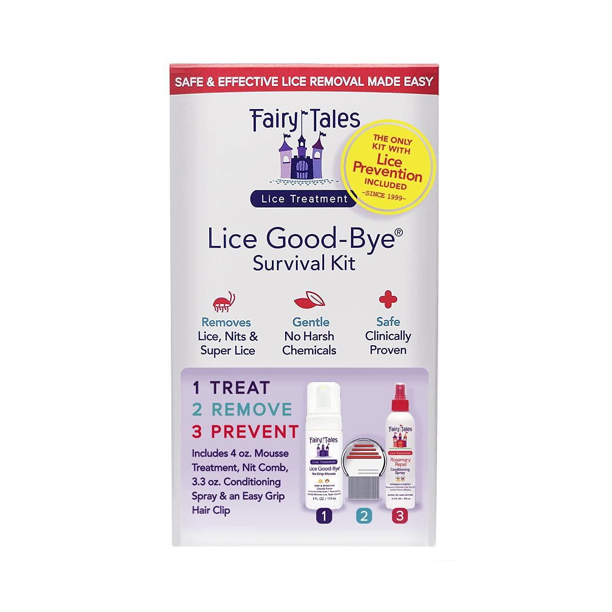 Fairy Tales Lice GoodBye Survival Kit for Lice Treatment Includes