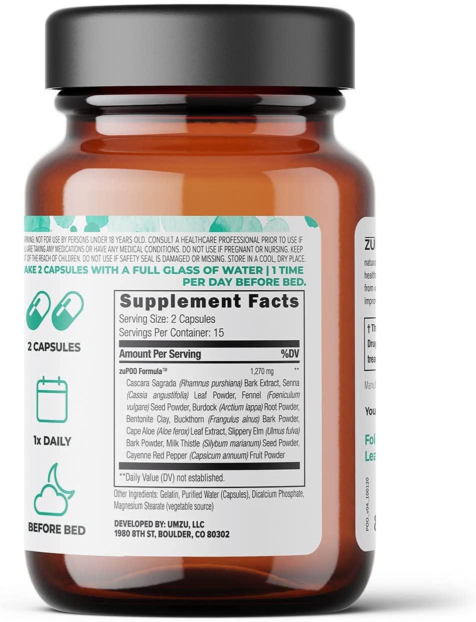 UMZU zuPoo 15Day Supply Relief from Temporary Bloating Gentle