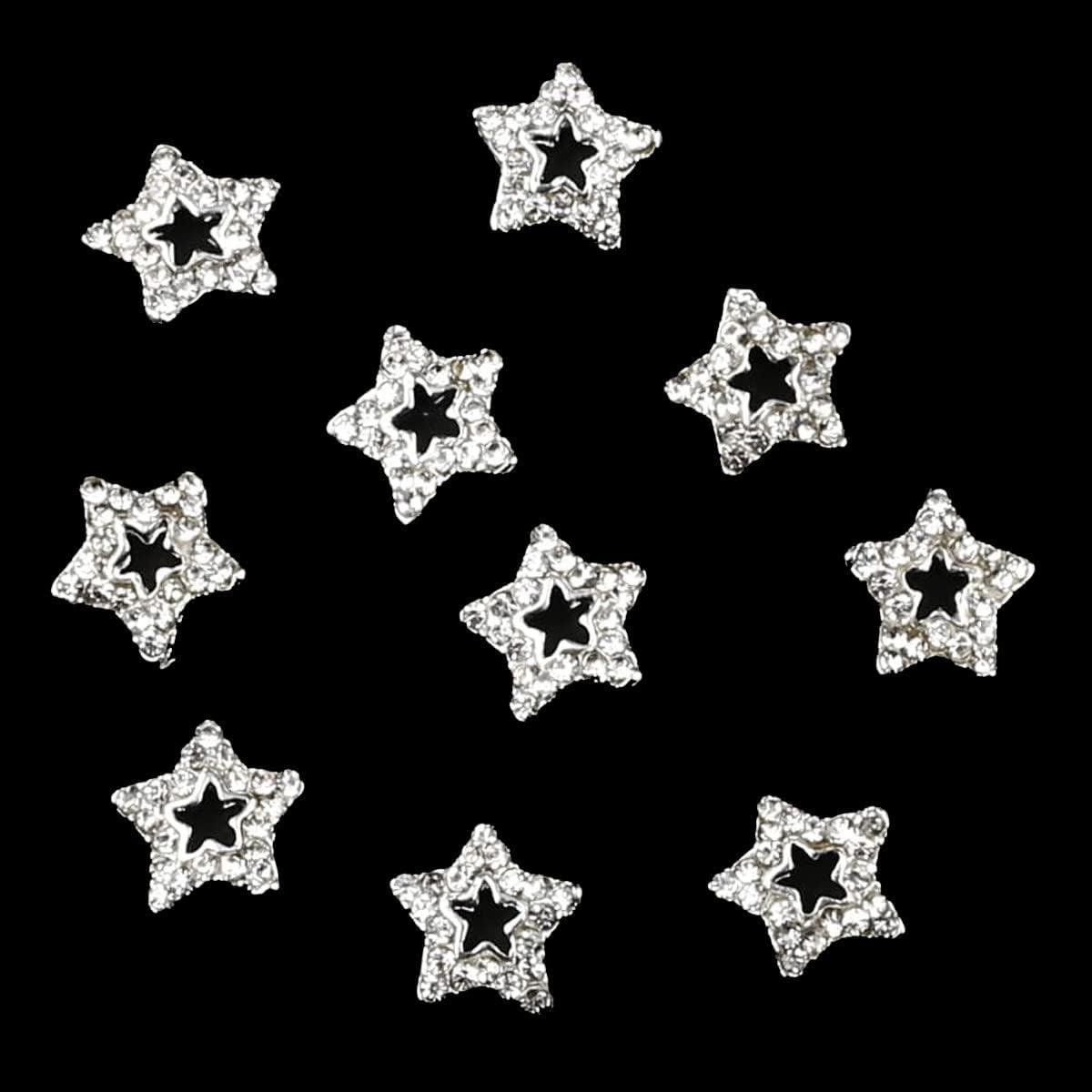 15Pcs Alloy Star Nail Charms Rhinestones for Nails 3D Stars Nail Art Charms  Silver Star Nail Gems with Nail Rhinestones Designs Nail Jewelry for  Acrylic Nails Decor Nail Art Supplies for Women