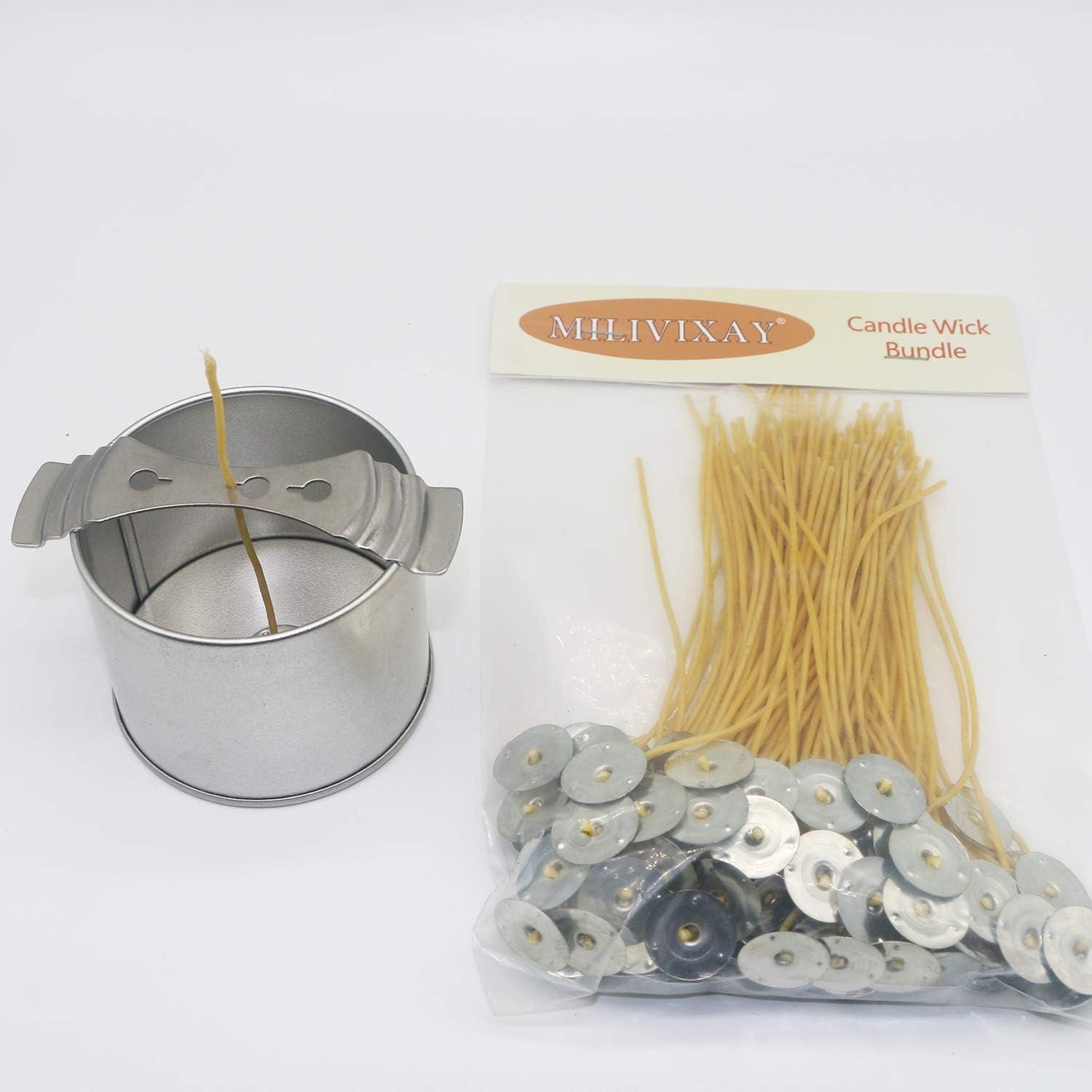 MILIVIXAY 100 Piece 10 inch Candle Wicks-Pre-Waxed-Candle Wicks for Candle  Making.