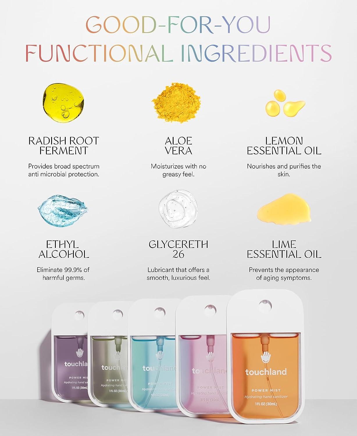 Touchland Power Mist Hydrating Hand Sanitizer Spray Blossom 3 pack