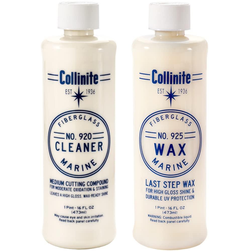 Collinite 920 Fiberglass Boat Cleaner & 925 Fiberglass Boat Wax Combo Pack